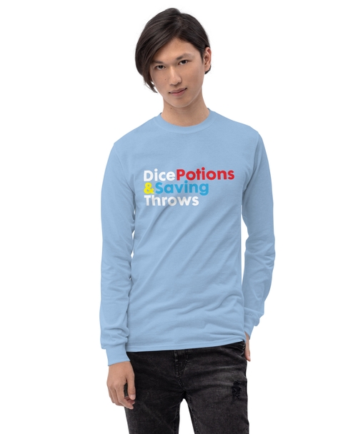 Dice, Potions &amp; Saving Throws Long Sleeve Shirt
