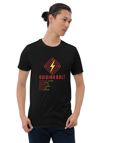 <p>Guiding Bolt <span class="text-dnd-red">T-Shirt</span></p>
