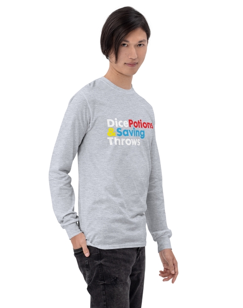 Dice, Potions &amp; Saving Throws Long Sleeve Shirt
